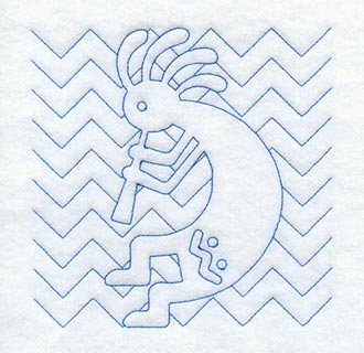 Kokopelli Quilting Square (Double Run)