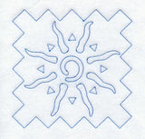 Sun Quilting Square (Double Run)