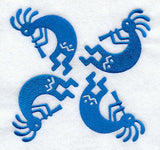 Kokopelli Quilt Block - 4 Block Lg