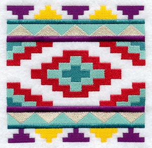 Native American Rug Quilt Block 2 - Lg