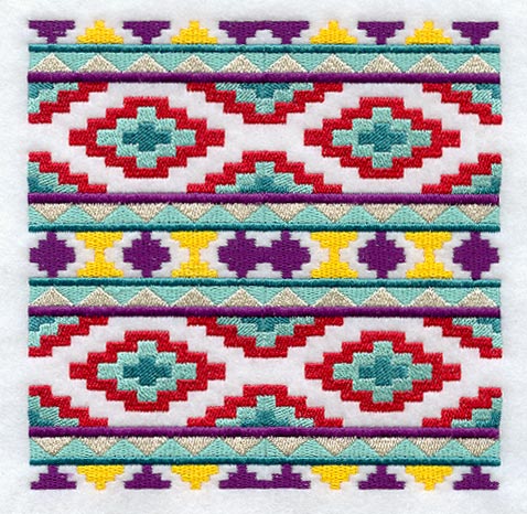 Native American Rug Quilt Block 2 - 4 Block Lg