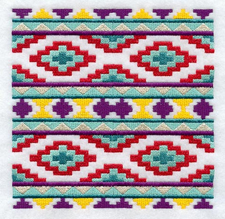 Native American Rug Quilt Block 2 - 4 Block Lg
