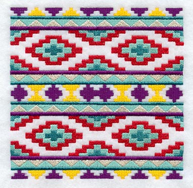 Native American Rug Quilt Block 2 - 4 Block Lg
