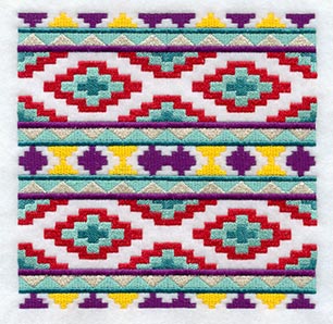 Native American Rug Quilt Block 2 - 4 Block Lg
