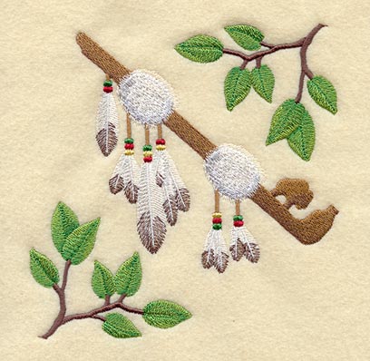 Peace Pipe Earth Quilt Block - Lg