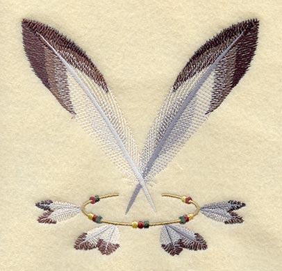 Two Feathers Quilt Block - Lg