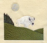 White Buffalo Quilt Block - Lg