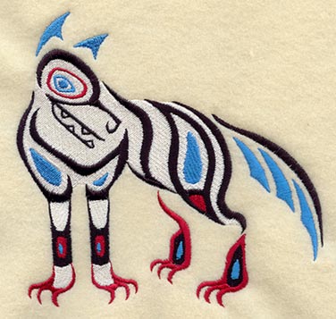 Creation Wolf Quilt Block - Lg