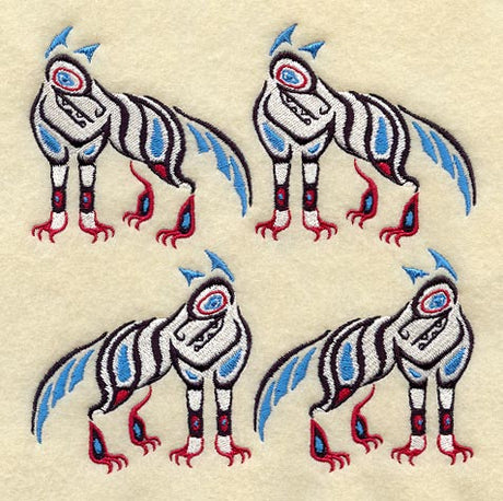 Creation Wolf Quilt Block - 4 Block Lg