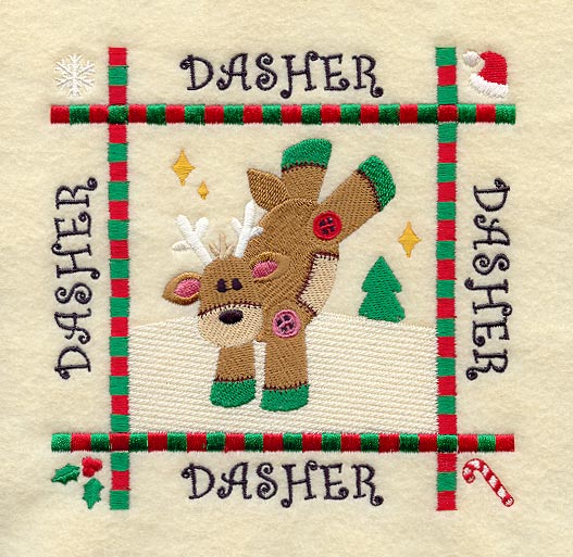 Dasher Quilt Block - Lg