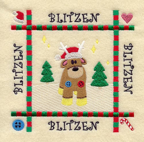 Blitzen Quilt Block - Lg