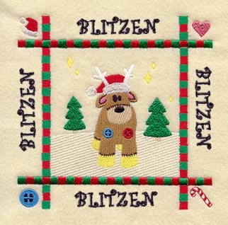 Blitzen Quilt Block - Lg