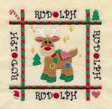 Rudolph Quilt Block - Lg