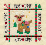 Rudolph Quilt Block - Lg