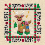 Rudolph Quilt Block - Lg