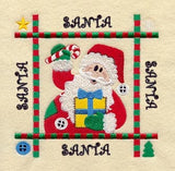 Santa Quilt Block - Lg