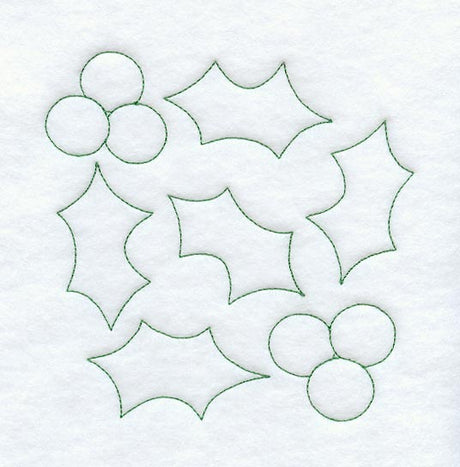 Holly Quilting Square (Double Run)