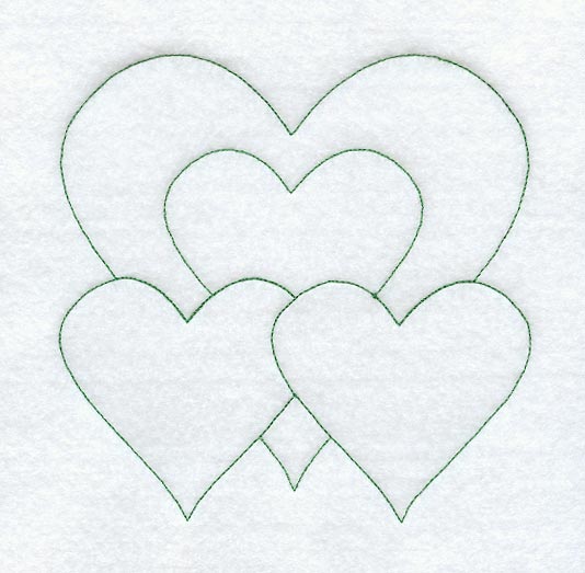 Heart Quilting Square (Double Run)