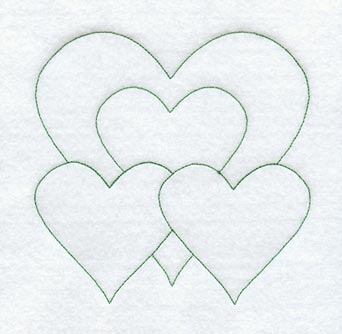 Heart Quilting Square (Double Run)