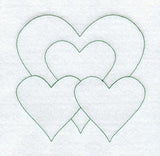 Heart Quilting Square (Double Run)