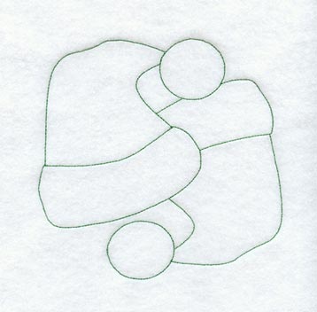 Santa Hat Quilting Square (Double Run)