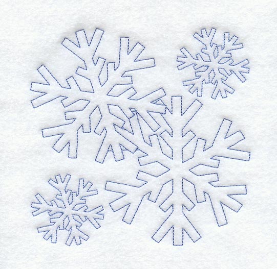 Snowflakes Quilting Square (Double Run)