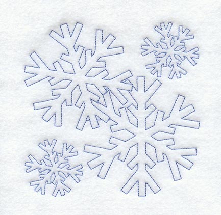 Snowflakes Quilting Square (Double Run)