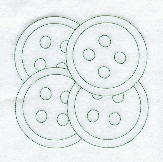 Button Quilting Square (Double Run)