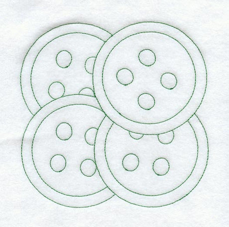 Button Quilting Square (Double Run)