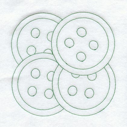 Button Quilting Square (Double Run)