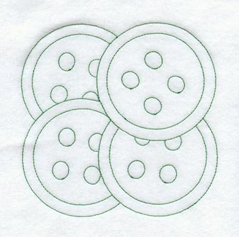 Button Quilting Square (Double Run)