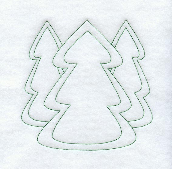 Christmas Tree Quilting Square (Double Run)