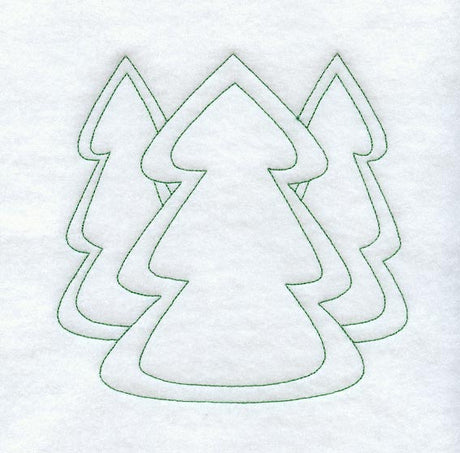 Christmas Tree Quilting Square (Double Run)