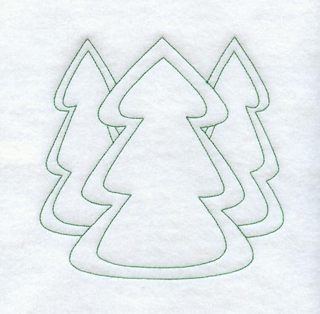 Christmas Tree Quilting Square (Double Run)