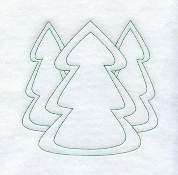 Christmas Tree Quilting Square (Double Run)