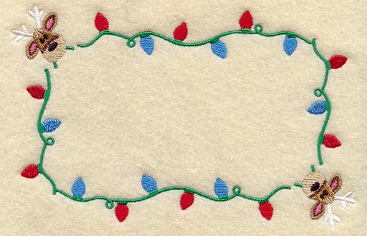 Patchwork Reindeer Quilt Label - Lg