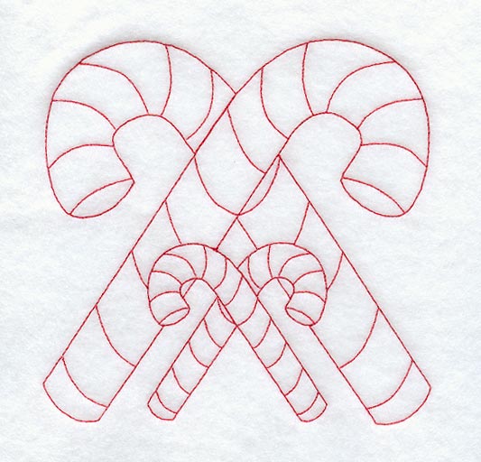 Candy Cane Quilting Square (Double Run)