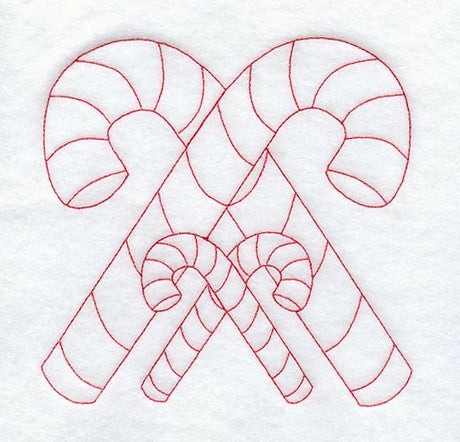 Candy Cane Quilting Square (Double Run)