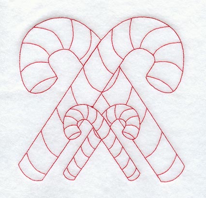 Candy Cane Quilting Square (Double Run)