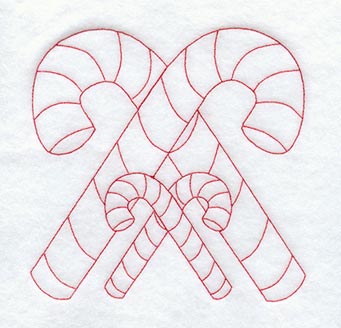 Candy Cane Quilting Square (Double Run)