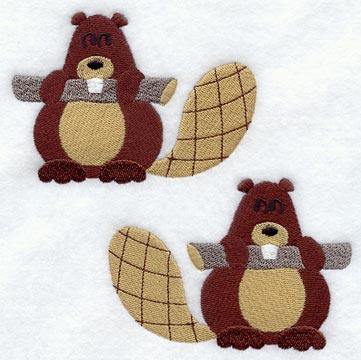 Beaver Quilt Block - Lg