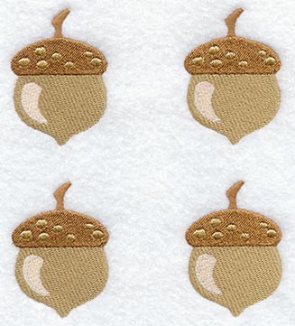 Acorns Quilt Block - Lg