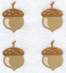 Acorns Quilt Block - Lg