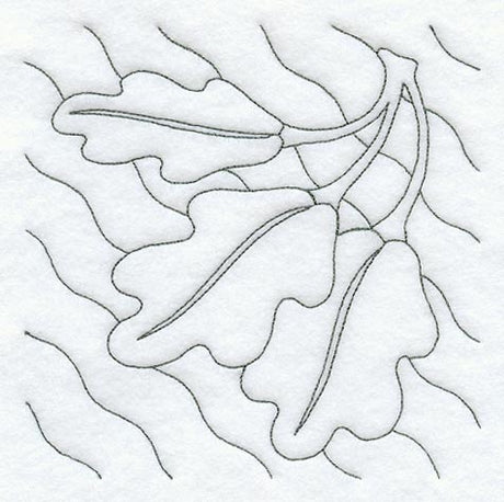 Oak Leaf 2 Quilting Square (Double Run)