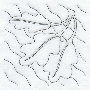 Oak Leaf 2 Quilting Square (Double Run)