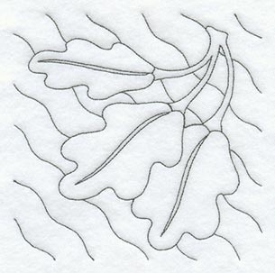 Oak Leaf 2 Quilting Square (Double Run)