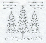 Pine Tree Quilting Square (Double Run)