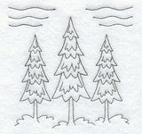 Pine Tree Quilting Square (Double Run)