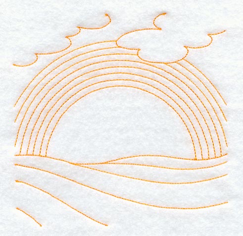 Rainbow Quilting Square (Double Run)