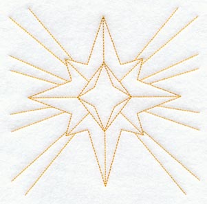 Star 3 Quilting Square (Double Run)